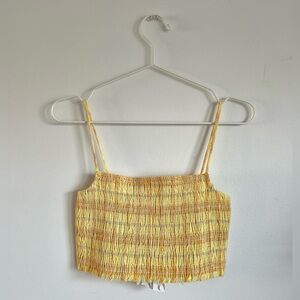 Zara - Smocked Cropped Top